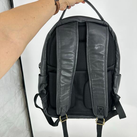 Ralph Lauren Chaps Mens Leather Backpack CH4001 Travel Work Preppy Minimalist - Picture 6 of 15